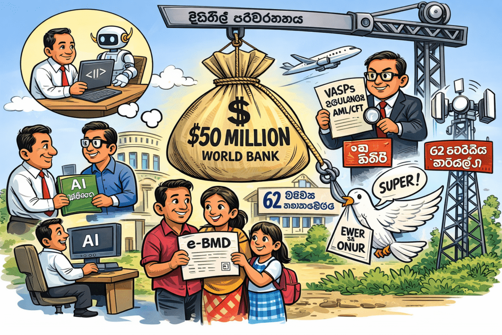 ඩොලර් මිලියන 50ක් ඩිජිටල් පරිවර්තනයට – e-BMD හරහා 8,027ක් ප්රතිලාභ ලබයි