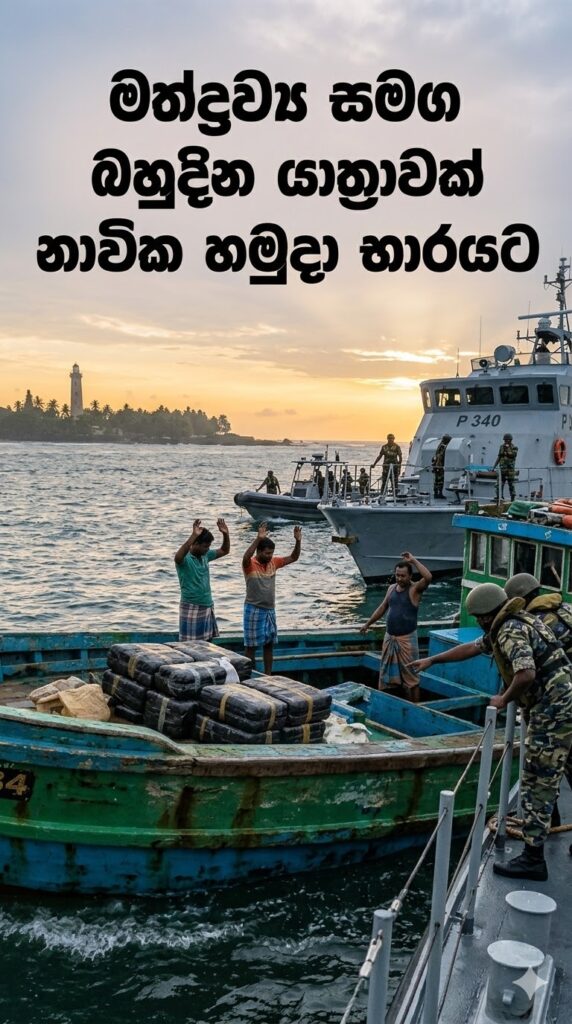 බටහිර මුහුදේ දැවැන්ත මෙහෙයුමක්: මත්ද්රව්ය සමඟ බහුදින යාත්රාවක් නාවික හමුදා භාරයට