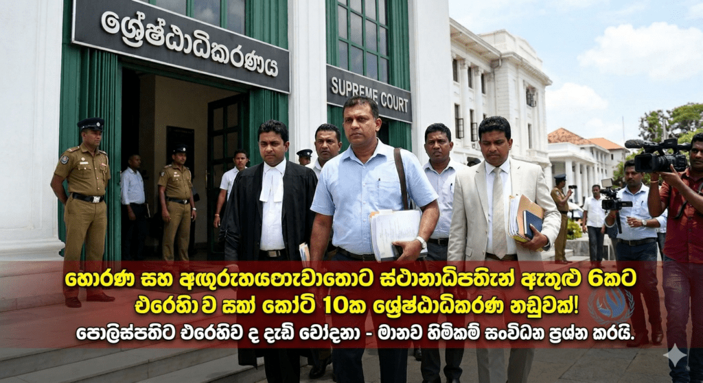 හොරණ සහ අඟුරුවාතොට ස්ථානාධිපතිවරුන් ඇතුළු 6කට එරෙහිව කෝටි 10ක ශ්රේෂ්ඨාධිකරණ නඩුවක්!