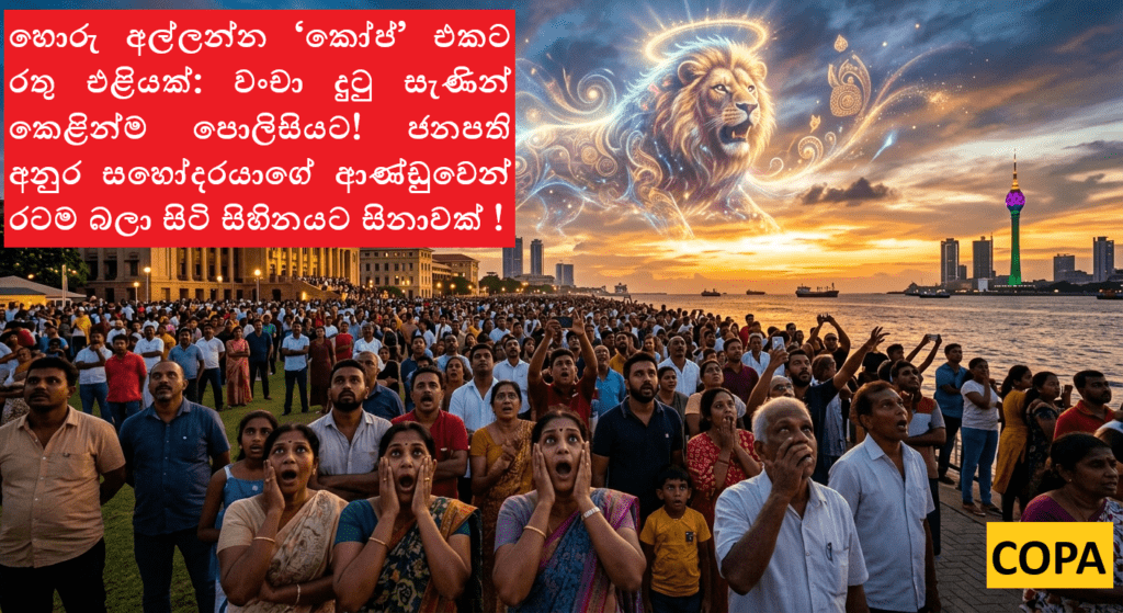හොරු අල්ලන්න ‘කෝප්’ එකට රතු එළියක්: වංචා දුටු සැණින් කෙළින්ම පොලිසියට! ජනපති අනුර සහෝදරයාගේ ආණ්ඩුවෙන් රටම බලා සිටි සිහිනයට සිනාවක් !