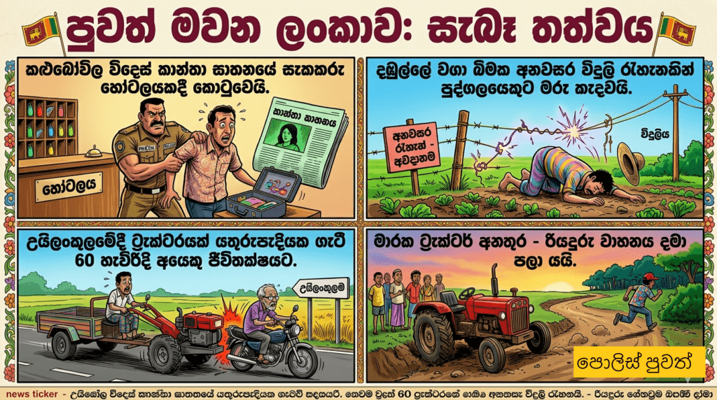 කළුබෝවිල විදෙස් කාන්තා ඝාතනයේ සැකකරු හෝටලයකදී කොටුවෙයි.