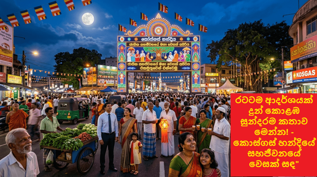 කොස්ගස් හන්දිය යටින් පායන සහජීවනයේ වෙසක් සඳ එකම යායට පෙළගැසෙන ලාංකීය අනන්යතාවය!