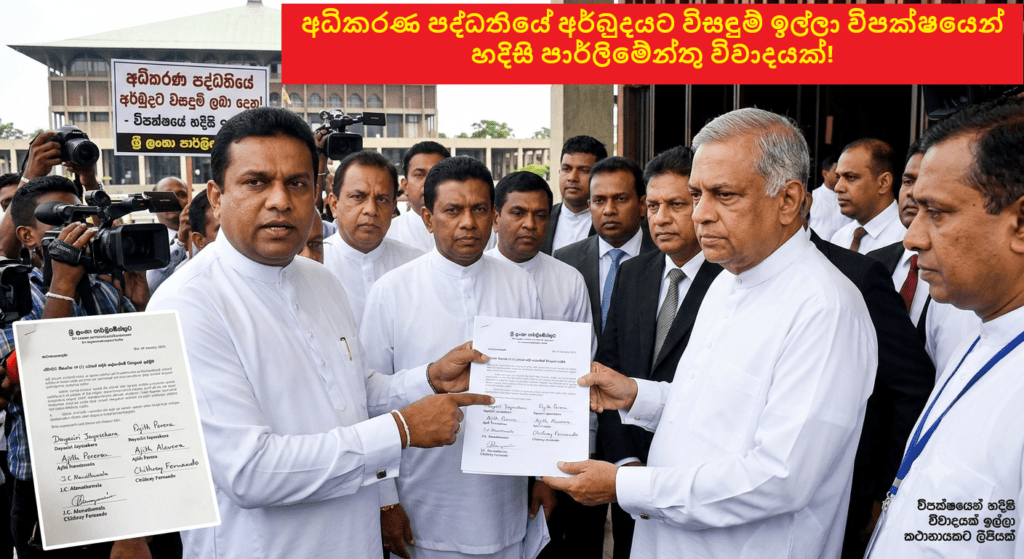 අධිකරණ පද්ධතියේ අ ර් බු දයට විසඳුම් ඉල්ලා විපක්ෂයෙන් හදිසි පා ර් ලි මේන්තු විවාදයක්!