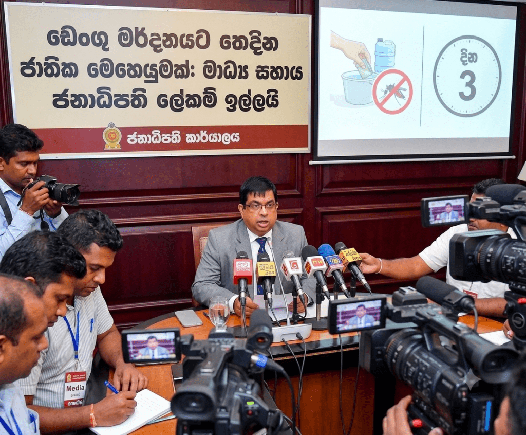 ඩෙංගු මර්දනයට තෙදින ජාතික මෙහෙයුමක්: මාධ්ය සහාය ජනාධිපති ලේකම් ඉල්ලයි