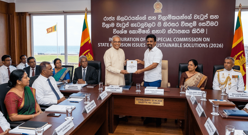 රාජ්ය සහ විශ්රාම වැටුප් ගැටලුවලට තිරසර විසඳුම් සෙවීමට ජනපතිගෙන් විශේෂ කොමිසමක්!