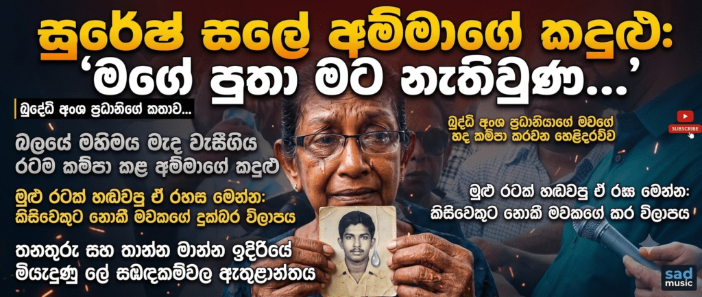 අත්අඩංගුවේ පසුවන බුද්ධි අංශ ප්රධානී සුරේෂ් සලේගේ අම්මා කියපු දුක හිතෙන කතාව මෙන්න!