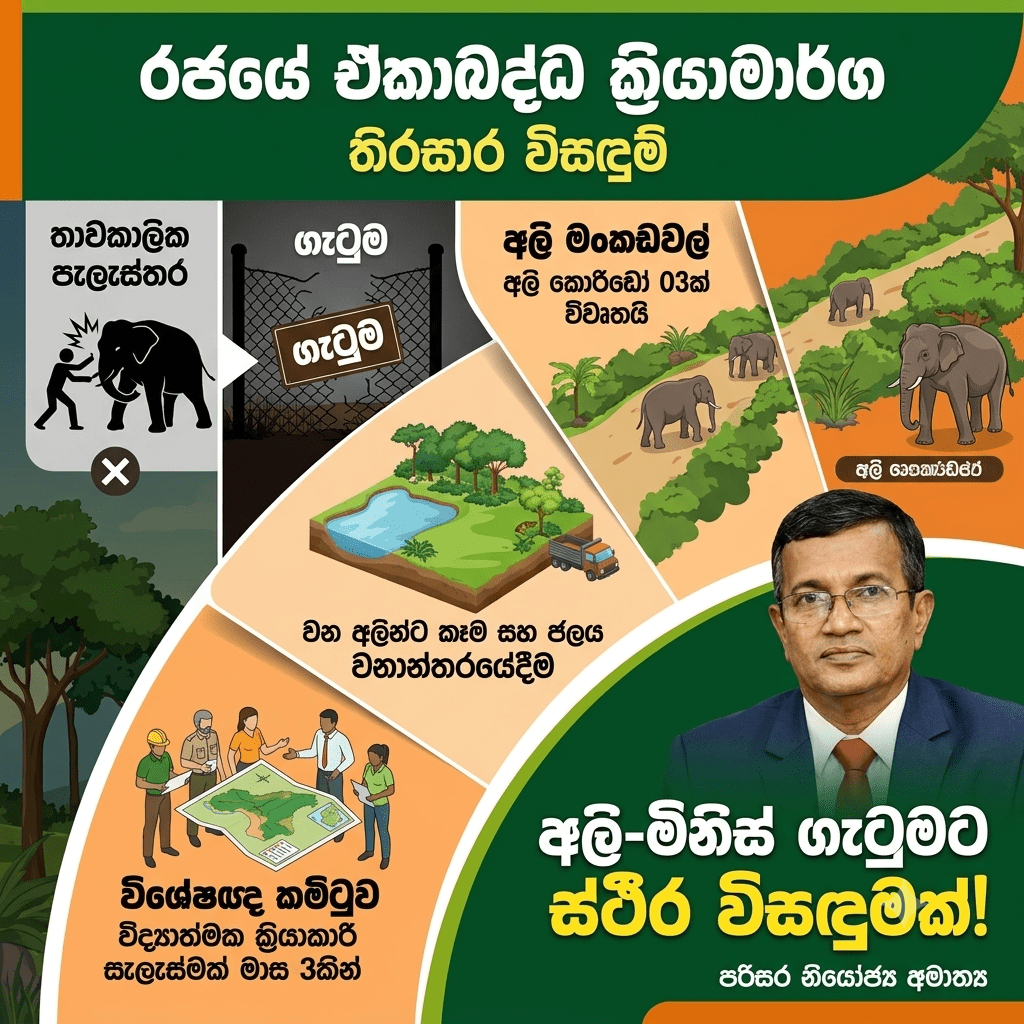 අලි-මිනිස් ගැටුමට තාවකාලික පැලැස්තර වෙනුවට ස්ථිර විසඳුමක්!