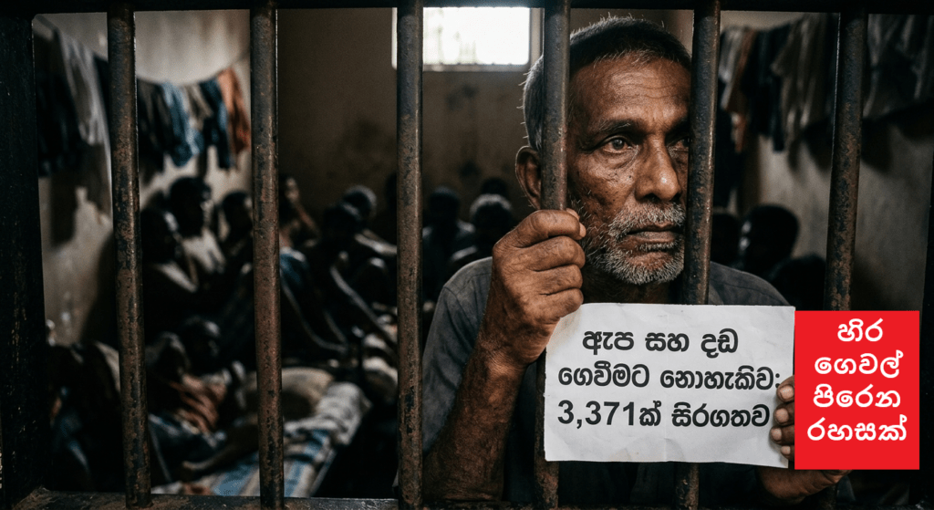 ඇප සහ දඩ ගෙවාගන්න බැරුව 3,371ක් තවමත් හිරේ!