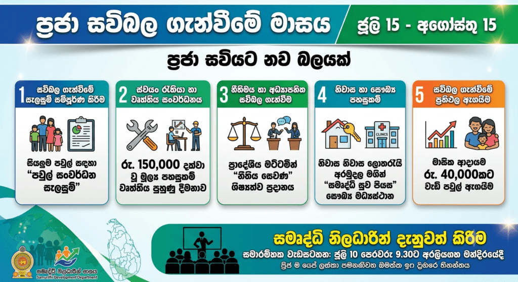 “ප්රජා සවියට නව බලයක්” 🇱🇰💪