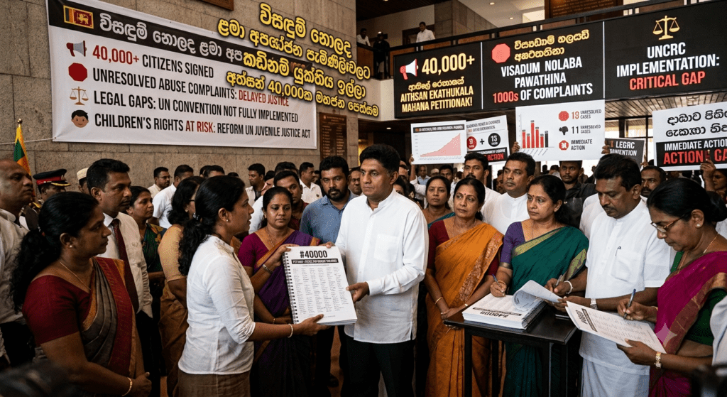 ළමා අපයෝජනවලට එරෙහිව 40,000කගේ අත්සනින් පාර්ලිමේන්තුවට පෙත්සමක්!