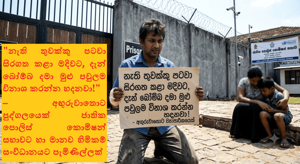 නැති තුවක්කු පටවා සිරගත කළා මදිවට, දැන් බෝම්බ දමා මුළු පවුලම විනාශ කරන්න හදනවා!