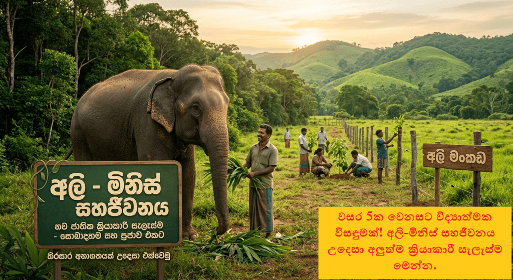 අලි – මිනිස් ගැටුමට පැලැස්තර විසඳුම් ඉවරයි! තිරසාර ජාතික සැලැස්ම පාර්ලිමේන්තුවේදී කරළියට.