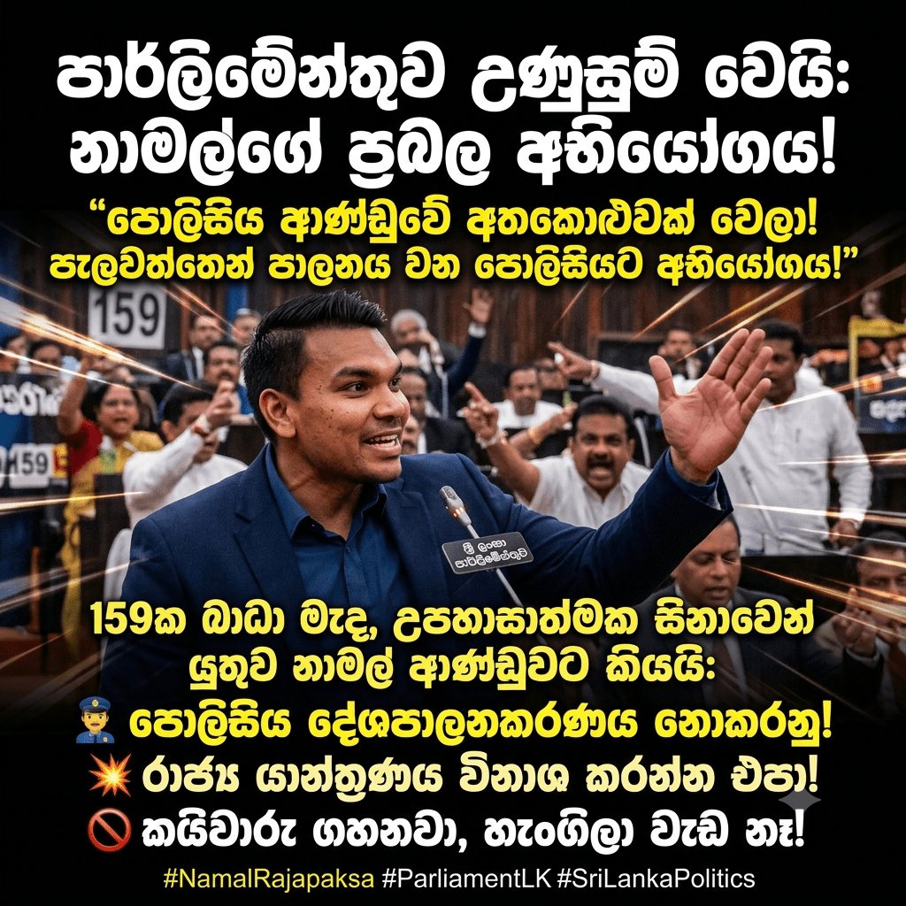 අද පාර්ලිමේන්තුව උණුසුම් කළ නාමල්ගේ ප්රබල කතාව!