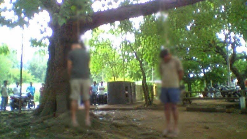 මාතර පන්සල් බෝ මළුවේ කොහොඹ ගසේ ප්රංශ සහ ස්කොට්ලන්ත සංචාරකයෝ එල්ලිලා!