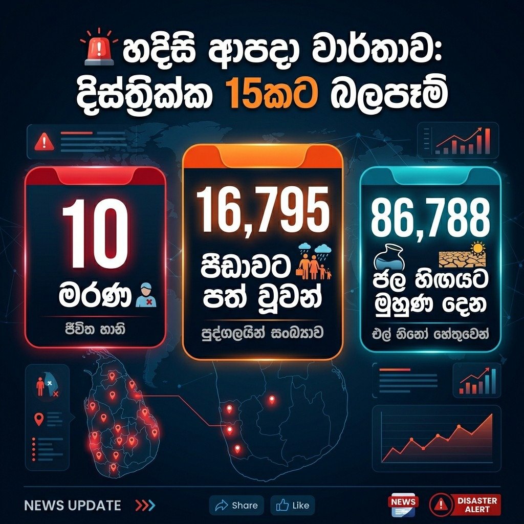 දිවයිනට බලපෑ අයහපත් කාලගුණයෙන් ජීවිත 10ක් අහිමි වෙයි: එල් නිනෝ තත්ත්වයෙන් 86,000කට වැඩි පිරිසකට දැඩි පානීය ජල හිඟයක්!
