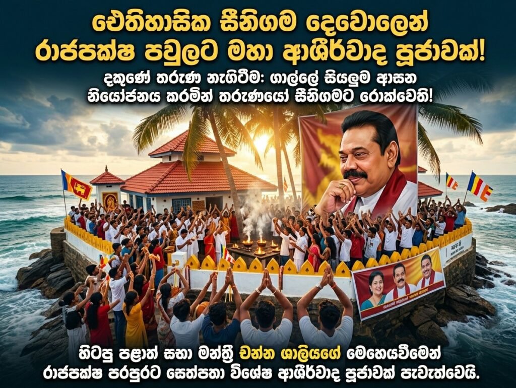 ඓතිහාසික සීනිගම දෙවොලෙන් රාජපක්ෂ පවුලට මහා ආශීර්වාද පූජාවක්!