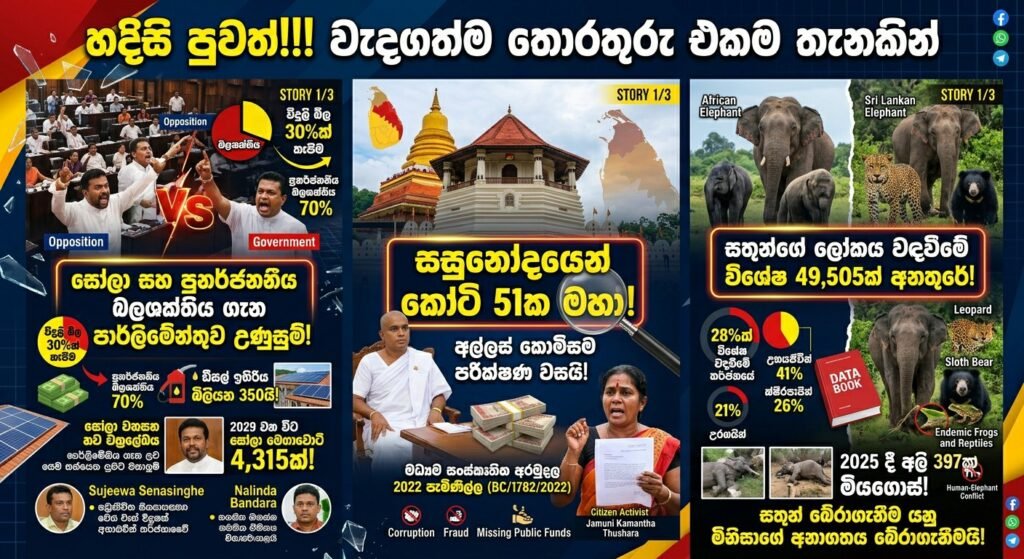 අසනා දකින බලන කියවන පුවත් බලන්න රටකරවු අප්පුහාමිලාගේ කතාවත් කතාවක්!