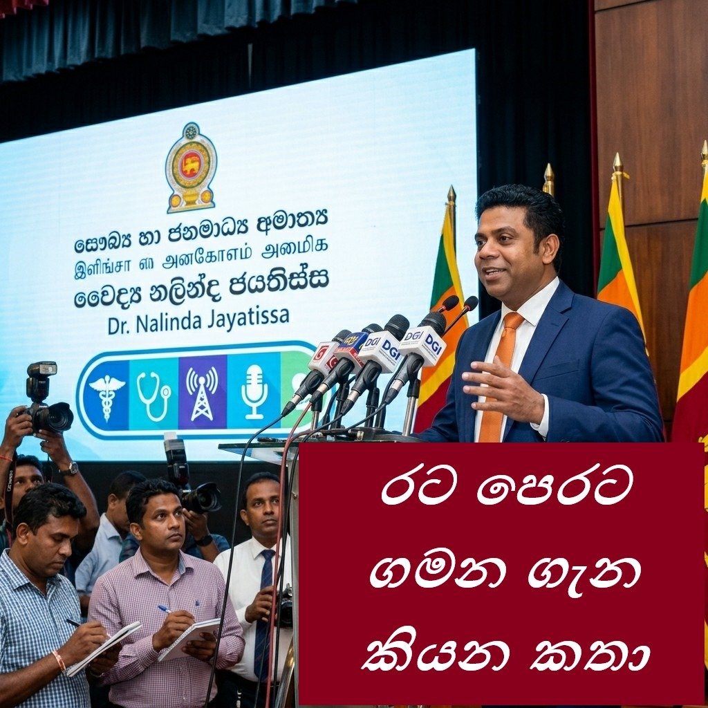 සෞඛ්ය හා ජනමාධ්ය අමාත්ය වෛද්ය නලින්ද ජයතිස්ස කියන කතා